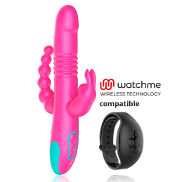 HAPPY LOKY - DONALD TRIPLE STIMULATION : ANAL, G-SPOT  CLITORAL WATCHME TECHNOLOGIE SANS FIL COMPATIBLE