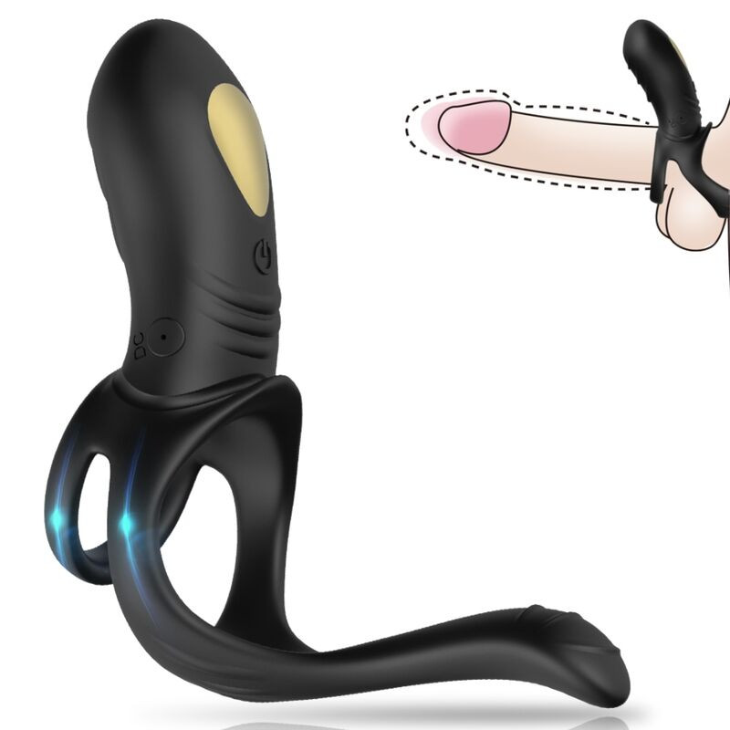 ARMONY - VIBRATEUR JUMPER RING POUR COUPLES  PLUG ANAL NOIR