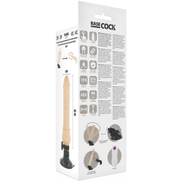 BASECOCK - VIBRATEUR RÉALISTE TÉLÉCOMMANDE NOIR 19.5 CM -O- 4 CM