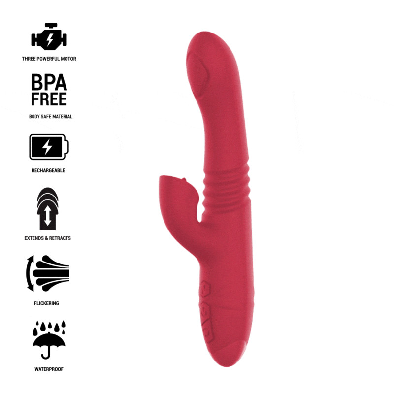 INTENSE - VIBRATEUR UP DOWN RECHARGEABLE MULTIFONCTION DUA AVEC LANGUE ROUGE