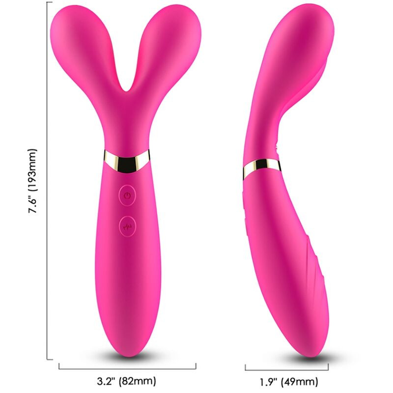 ARMONY - Y-WAND MASSAGE  VIBRATEUR DOUBLE TÊTE FUCHSIA
