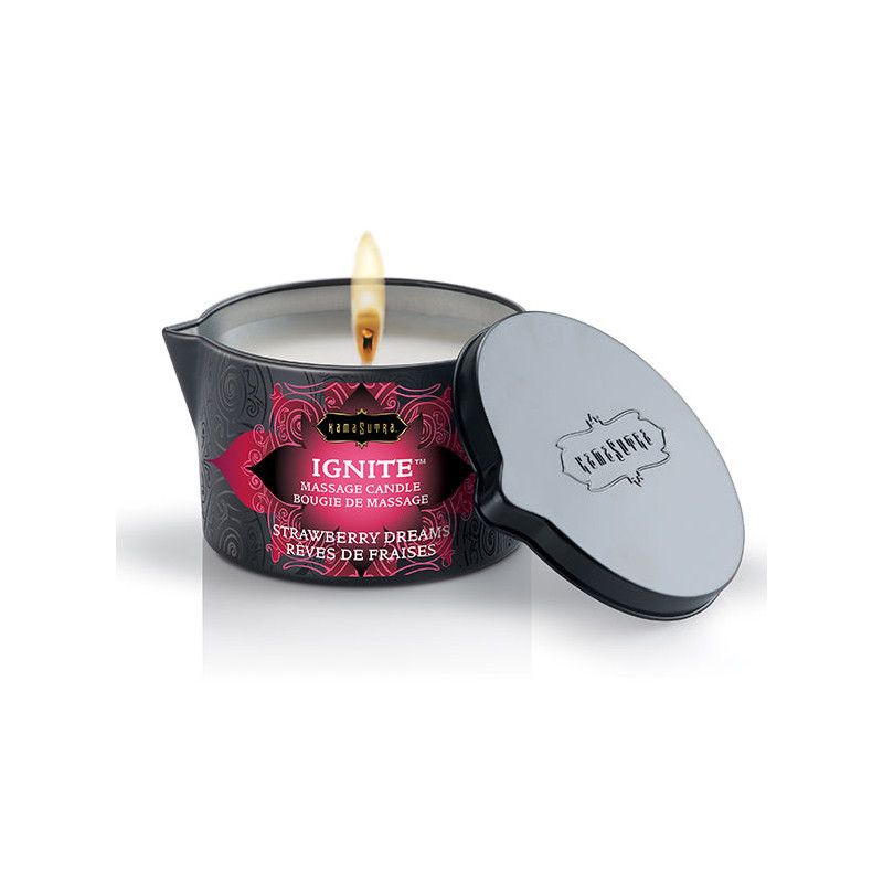 KAMASUTRA - BOUGIE DE MASSAGE FRAISE RÊVES 170 GR