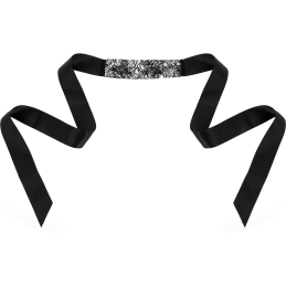 COQUETTE CHIC DESIRE - MASQUE EN DENTELLE NOIRE AVEC RUBAN