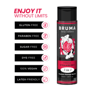 Bruma – Huile de massage 3-en-1 effet chaleur Fraise 100 ml